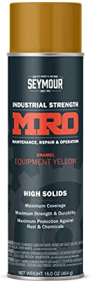 SEYMOUR 620-1443 Industrial MRO High Solids Spray Paint, Equipment Yellow 16 Fl Oz (Pack of 1)