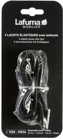 Lafuma Mobilier LFM2322 Elastic Laces Ideal for RSX and RSXA - Black (Set of 4)