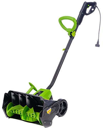 Earthwise SN70016 - Pala da neve elettrica con cavo, 12 Amp, larghezza 40,6 cm, 195 kg/minuto
