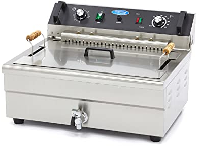 Maxima Friteuse - 20 L - 1 panier - avec robinet de vidange