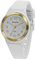 SINAR Mädchen-Armbanduhr Jugend Sportuhr Fitness Analog Quarz 10 Bar wasserdicht Weiss Gold XB-48-0
