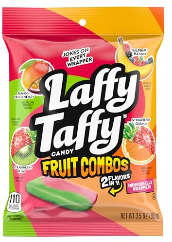 Laffy Taffy Fruit Combos Mini Bars, Individually Wrapped Candy, 3.5 oz