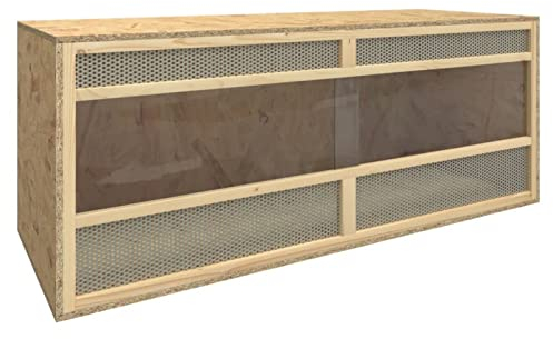 Festnight Terrarium Holz für Reptilien Amphibien Holzterrarium Spinnentiere Reptilienzuchtbox 120x50x50 cm