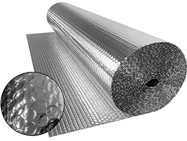 ACXIN Lámina aislante de plástico de burbujas de aluminio, lámina aislante para mantener el calor, aislamiento del techo, lámina térmica para ventanas, coches, adecuada para aislamiento térmico,