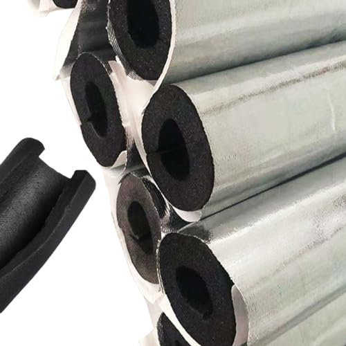 Tube en Mousse Semi-Fendu pour Isolation de Tuyaux extérieur,Isolation des tuyaux,Tuyau d'isolation de,95 cm Longueur,pour tuyaux de Chauffage,conduites d'eau Chaude et Froide,ID 16-114mm ( Size : 16m