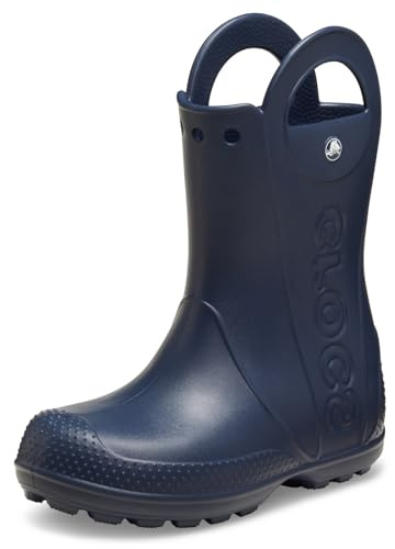 Crocs Unisex-Child Handle It Rain Boots, Navy Blue, 6 UK