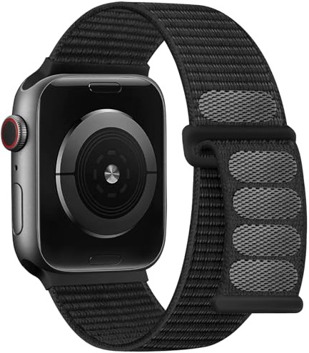 DaQin Nylon sportloop kompatibel med Apple Watch Band 40 mm 38 mm 41 mm 42 mm 44 mm 45 mm 49 mm, mjuka andningsbara flätade remmar armband för iWatch band för kvinnor män serie 9 8 7 6 5 4 3 2 1 SE