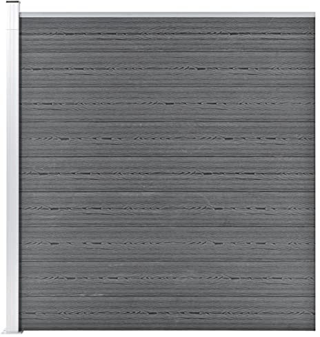 Xichuzi Gartenzaun, Sichtschutzzaun, Sichtschutz Zaun, Dichtzaun, Gartenzäune, Gartensichtschutz, Zäune Für Garten, WPC 175x186 cm Grau