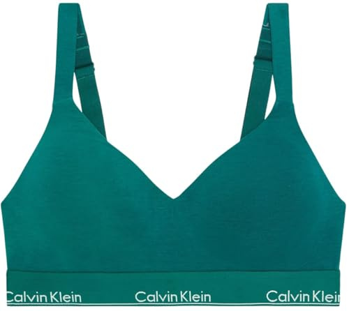 Calvin Klein Women’s Lift Bralette with Logo Band, Blue (Turf), M