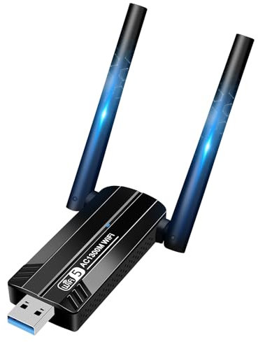 Adaptador WiFi USB para PC, AC 1300Mbps Dual Band 5GHz/2.4GHz Antena WiFi PC Compatible con Windows 7/8/10/11/Vista/XP/Mac