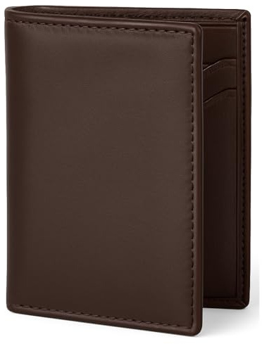 DYKANBO Mini Geldbörse Herren Klein - Geldbörsen, Ausweis- & Kartenhüllen für Herren - Slim Wallets for Men - Geldbeutel Slim Mit RFID Blocker - Klein Kartenetui Mit Münzfach (Dunkelbraun)