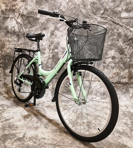 Generisch 26 Zoll Damencityrad SAFIRO 21-Gang Kettenschaltung, Gepäckträger, Korb NEU 2608 Mint Bitte BEACHTEN AB 155 cm KÖPERGRÖSSE GEEIGNET !!!!!!!