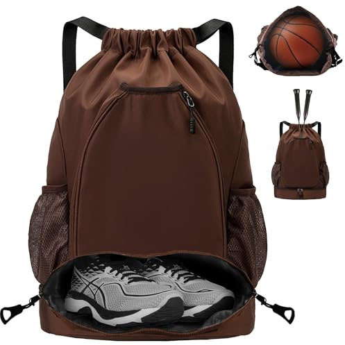YOUYIKE Sacca Sportiva Borsa con Coulisse, Zaino da Tennis Può Contenere due Racchette, Impermeabile, con Scomparto Sul Fondo, Sacchetta Sportiva Palestra per Uomo Donna