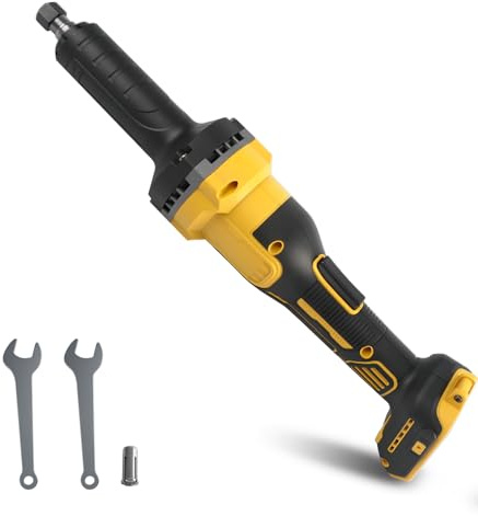 Cordless Die Grinder for DEWALT Battery, 4 Speed Adjustable 24000RPM Brushless Wireless Straight Grinder with Power Display for DIY and Professional Grinding Tasks (Tool Only)