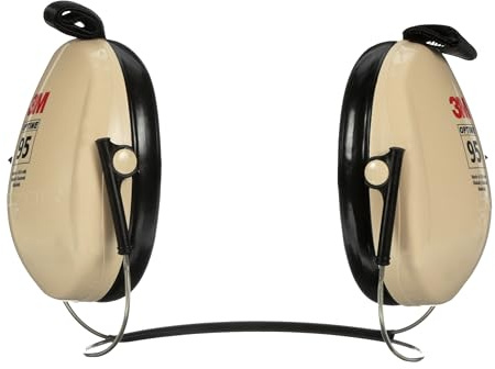 3M PELTOR Hearing Protection Optime 95 Earmuffs, Adjustable Earcups, E-A-Rfit Compatible, Stainless Steel. Unisex