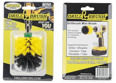 Household Cleaning Supplies - Bathroom Cleaning Accessories - Bath Mat Cleaner - Bathroom Brush - Tile Grout Cleaner - Bathtub Scrub Brush - Sink Cleaner - Toilet Scrubber - Shower Cleaning Brush