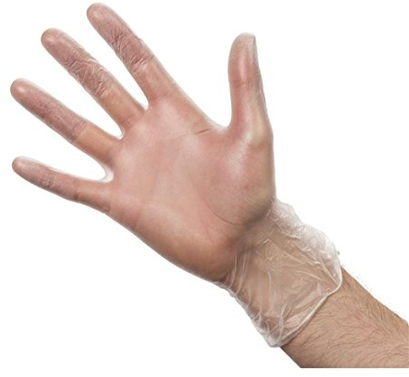 Hygiplas Vinyl Clear Powdered Gloves- Size S (Pack 100)