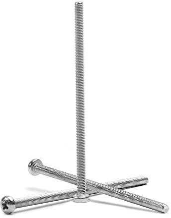 MroMax Lot de 30 vis cruciformes M3 x 60 mm en acier inoxydable 304 Gris argenté