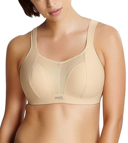 Panache Women's Non-Wired Sports Bra, Opaque, Latte, 36HH US