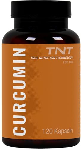 TNT Curcumin (120 Kapseln) • Kurkuma Kapseln hochdosiert • Natürliches & reines Curcumin + Piperin • Curcuma • 100% vegane Curcuma Kapseln