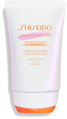 Shiseido Urban Environment Fresh-Moisture Sunscreen SPF 42 - 50 mL - Protects Against UVA/UVB Rays & Pollution - 12-Hour Hydration - Water Resistant for 40 Minutes - Non-Comedogenic