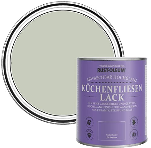 Rust-Oleum Green Water-Resistant Kitchen Tile Paint in Gloss Finish - Aloe 750ml