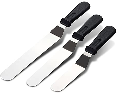 Angled Pallets Set of 3 Cake Spatulas for Cake Decoration Baking Angle Palette Cake Knife