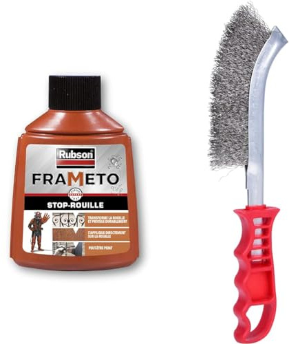 Rubson Frameto Stop-Rouille, Traitement antirouille pour intérieur et extérieur & Ks Tools - Automobile Et Poids Lourds - Brosse Métallique Pour Frein à Tambour Brins Inox