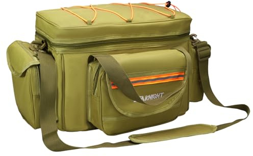Seaknight Carp Fishing Bag SK003 Single Shoulder Sea Fishing Tackle Bags Holdall Camouflage Outdoor Carryall Bag Hiking Travel Pack 50CM*28CM*27CM (Yellow)