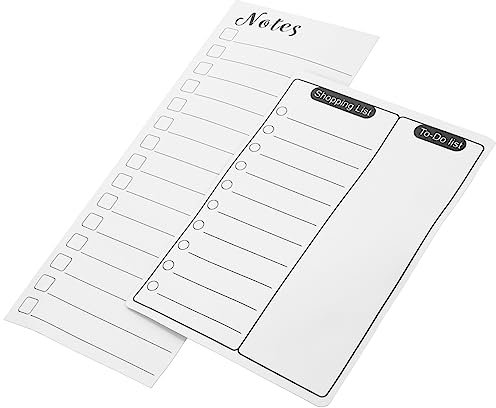 SHINEOFI 2 Piezas Tablero De Mensajes Regrabable Pizarra Tachuelas Magnéticas Para Nevera Imanes Recordatorio Imán De Nevera Planificador Semanal Tableros Junta Borrar Película