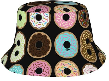 OTTKGGA Beau chapeau cloche à gâteau à fleurs chapeau de pêcheur chapeau de soleil plein air chapeau de soleil chapeau casquette pliable été plage voyage unisexe, Noir , Taille unique