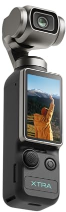 Xtra Muse, Vlogging Camera with 1'' CMOS & 4K/120fps Videos, Pocket Camera with 3-Axis Gimbal Stabilizer, Fast Focusing, Face/Object Tracking, Digital Video Camera for Photography, Digital Camera