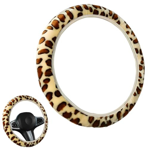 LuLiyLdJ Coprivolante Auto Universale in Microfibra, Elastico, Traspirante e Antiscivolo - Accessori Auto Interno, Dimensioni Standard 36-40cm