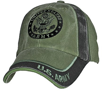 EAGLE CREST U.S. Army Insignia OD Green Baseball Cap