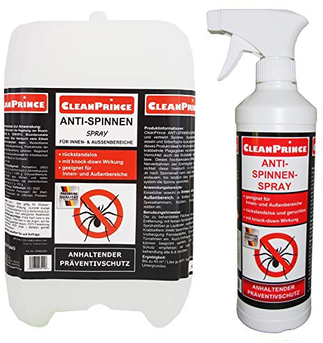 Cleanprince anti Spinnenspray 2,5 Liter Spiders Destroyer Flea Spider Killer Ex Stop Stop Spiders Scare Spinnenabwehr Spinnentod Spinnenentferner Spinnenkiller Spinnenspray Elimination Anti