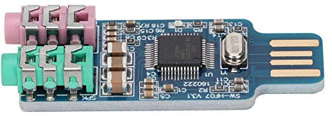 Ljudkort, externt ljudkort, drivrutinsfritt USB-ljudkort CM108 extern ljudadapter för bärbar dator