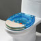 Ocean Pattern WC-Sitz, Hygienischer Toilettensitz Mit Absenkautomatik, WC-Deckel Mit Fix-Clip Befestigung, Aus Kunstharz, Einfache Montage WC Deckel Toilettensitz,Beige
