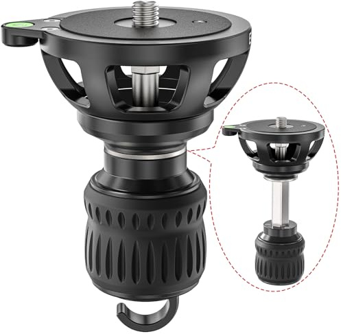 Adaptateur Universel pour Trepied 75mm, Stabilisateur Magnétique Demi-Boule - Tête Plate Métallique avec Vis 3/8 Pouce pour Tête Fluide, TêTe à Boule Vidéo, Capacité De Charge 20 Kg