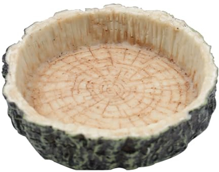NUZAMAS Reptile Feeding Bowl Reptile Rock Worm Feeder Amphibian Reptile Feeding Terrarium Bowls For Lizard Bearded Dragon Frog Tortoise Hermit Crab