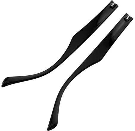 Hoement Stecche per Occhiali Ricambio Tr90 Nero 1 Coppia Gambe Lunghezza Corretta Facile da Installare per Riparazione Occhiali