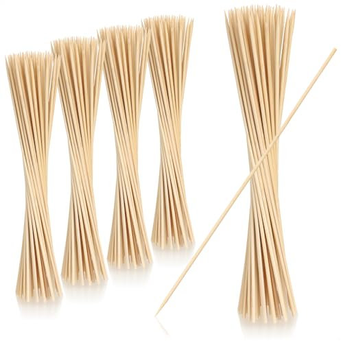 COM-FOUR® 250x spiedini shashlik in bambù - lunghi spiedini di legno per attaccare carne, verdura e frutta - spiedini da barbecue da 35 cm per la casa - bastoncini per finger food (250 pezzi - 35 cm)