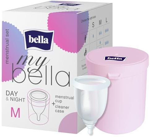 bella Menstruationstasse Größe M aus medizinischem Silikon mit Sterilisator