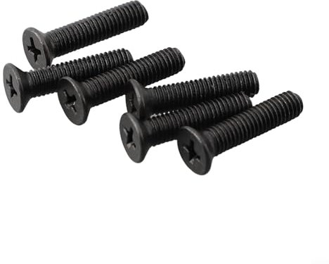 Gdfnmogo 6 tornillos de fijación, M5, M6 de 22 mm, rosca de mano izquierda para taladro UNF, taladro de tornillo de diente cruzado, adaptador de vástago de mandril taladro eléctrico de mano (M5 x 22
