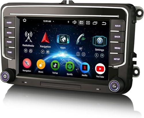 Android 14 4 GB 64 GB 8-kärnig bilradio GPS-navigering för VW Crafter Amarok Caddy Polo šKODA Yeti Transporter T6 7 tums pekskärm stöder CarPlay Android Auto DAB WiFi 4G FM Bluetooth 5.0 A2DP Canbus