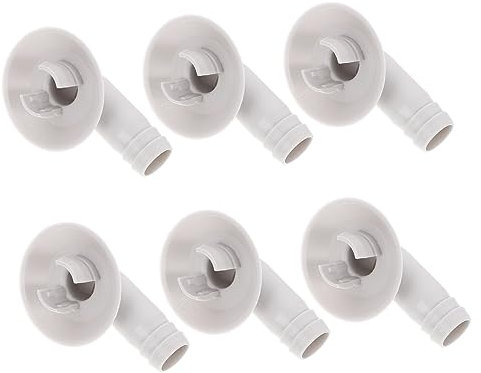 TEMPNAP Connettore a Gomito Per Tubo Di Scarico Condizionatore D’aria, Adattatore Per Scarico Condensa Unità Esterna, Set 6 Pezzi in Plastica Resistente Alle Intemperie Per Impianti Di Climatizzazione