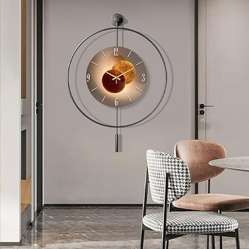 Grande orologio da parete moderno a pendolo, 50,8 cm, in metallo, minimalista, decorativo, per soggiorno, camera da letto, ufficio e sala da pranzo