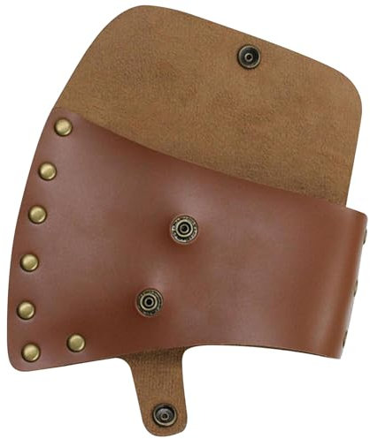 HoveeLuty Housse de hachette en Cuir PU, étui de Hache monté à la Taille, Housse tête Hache avec Bouton-Pression, 6, 1 x 4, 3 Pouces, étui hachette pour Camping, Travail du Bois, en CU