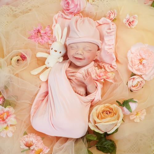 YaLuoQian Reborn Baby hel silikon verklighetstrogen flicka 43 cm realistisk Reborn babydocka med presentask