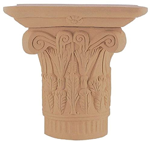Barock pelare terrakotta 80 x 80 x H. 73 cm - Handgjord keramisk dekorationspelare - Barock trädgårdsterrassdekoration