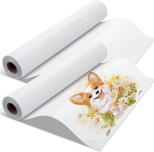 2 PCS 43 cm × 20 m Drawing Paper Roll, 80g/m² Paper Roll for Kids, Painting Paper for Kids, Drawing Paper for Acrylic, Oil Paint, Watercolor, Gouache, Colored Pencils, Crayons